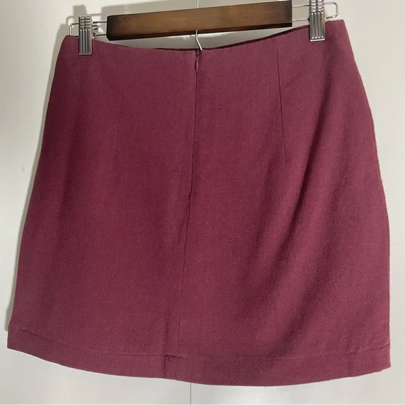 Altar’d State Burgundy Floral Embroidered Mini Multi-Color Back Zipper Size XS. - Picture 10 of 14